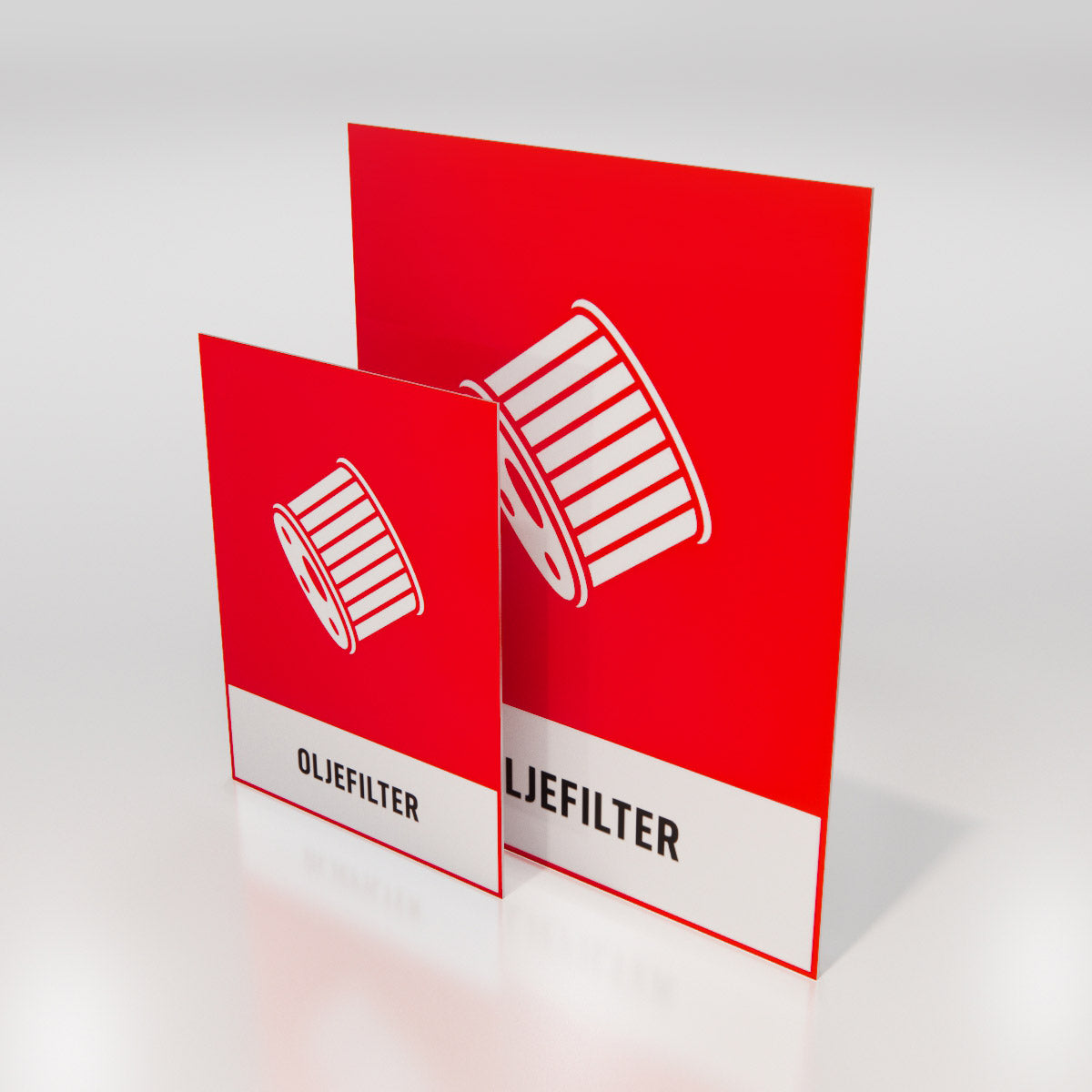 Återvinningsskylt - Oljefilter - Nosico