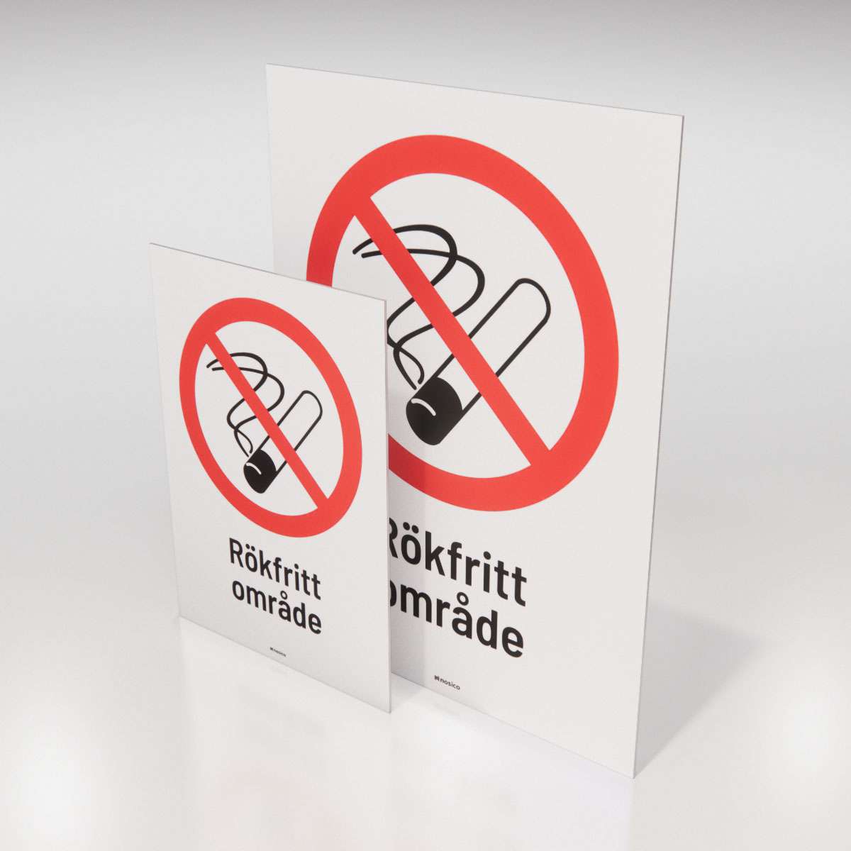 Förbudsskylt - Rökfritt område - Nosico