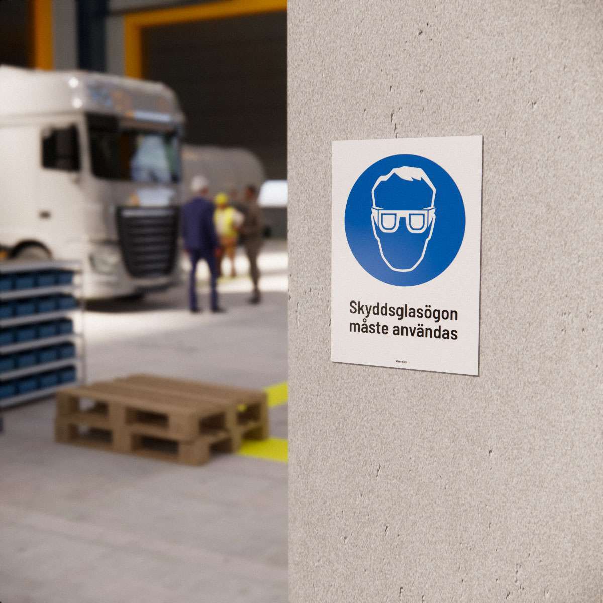 Påbudsskylt - Skyddsglasögon - Nosico
