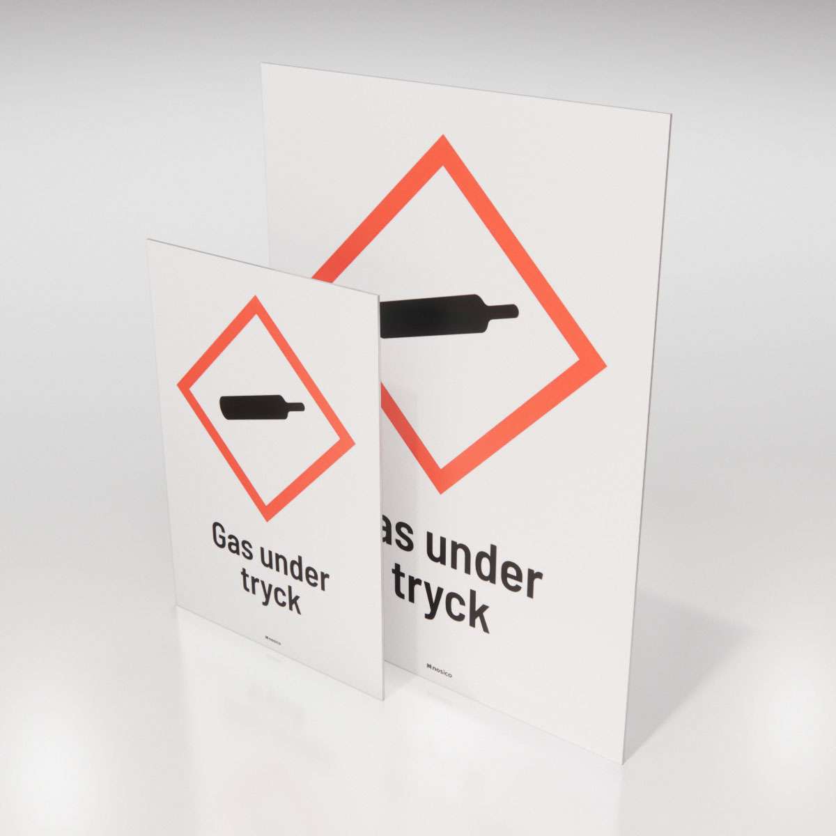 Varningsskylt - Gas under tryck - Nosico