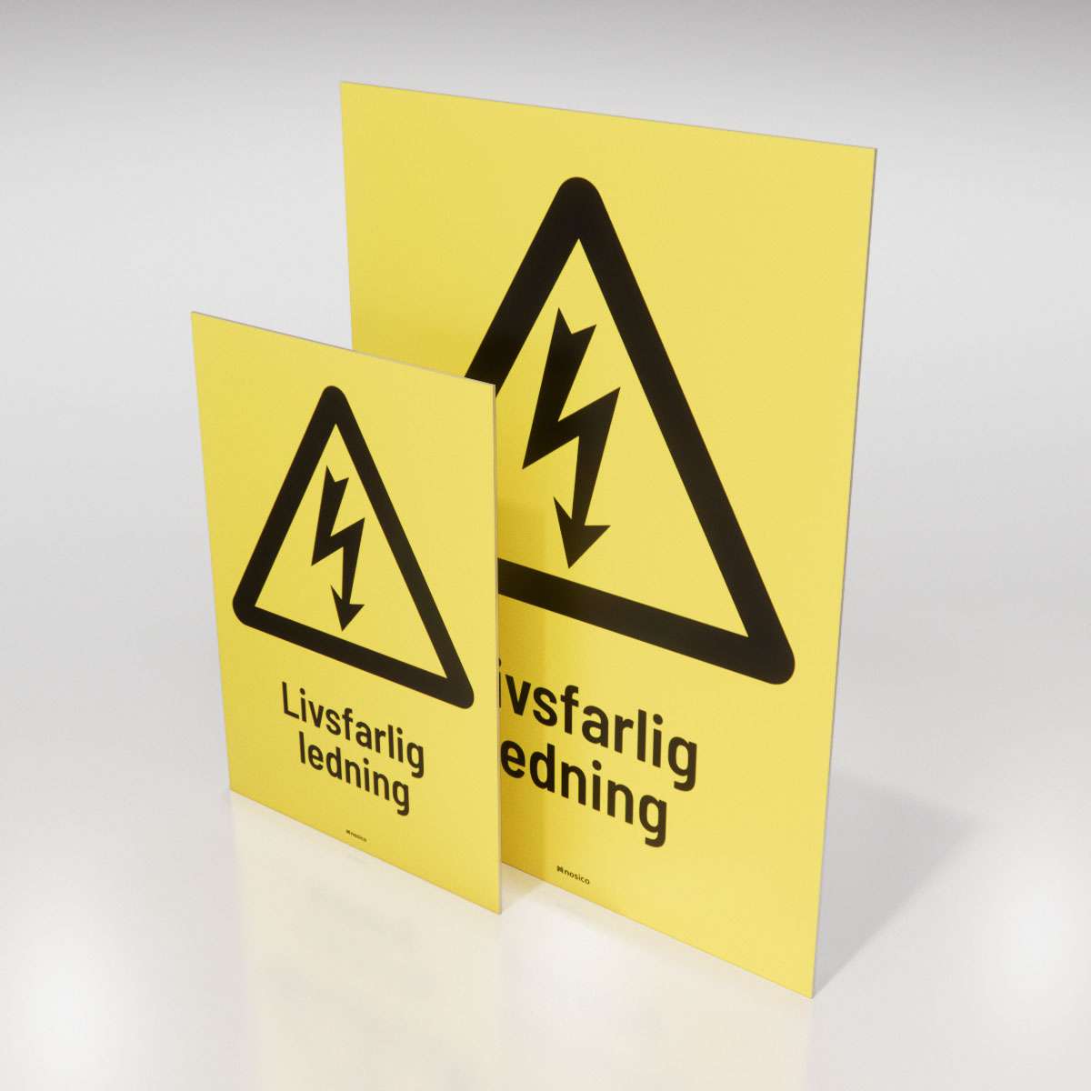 Varningsskylt - Livsfarlig ledning - Nosico