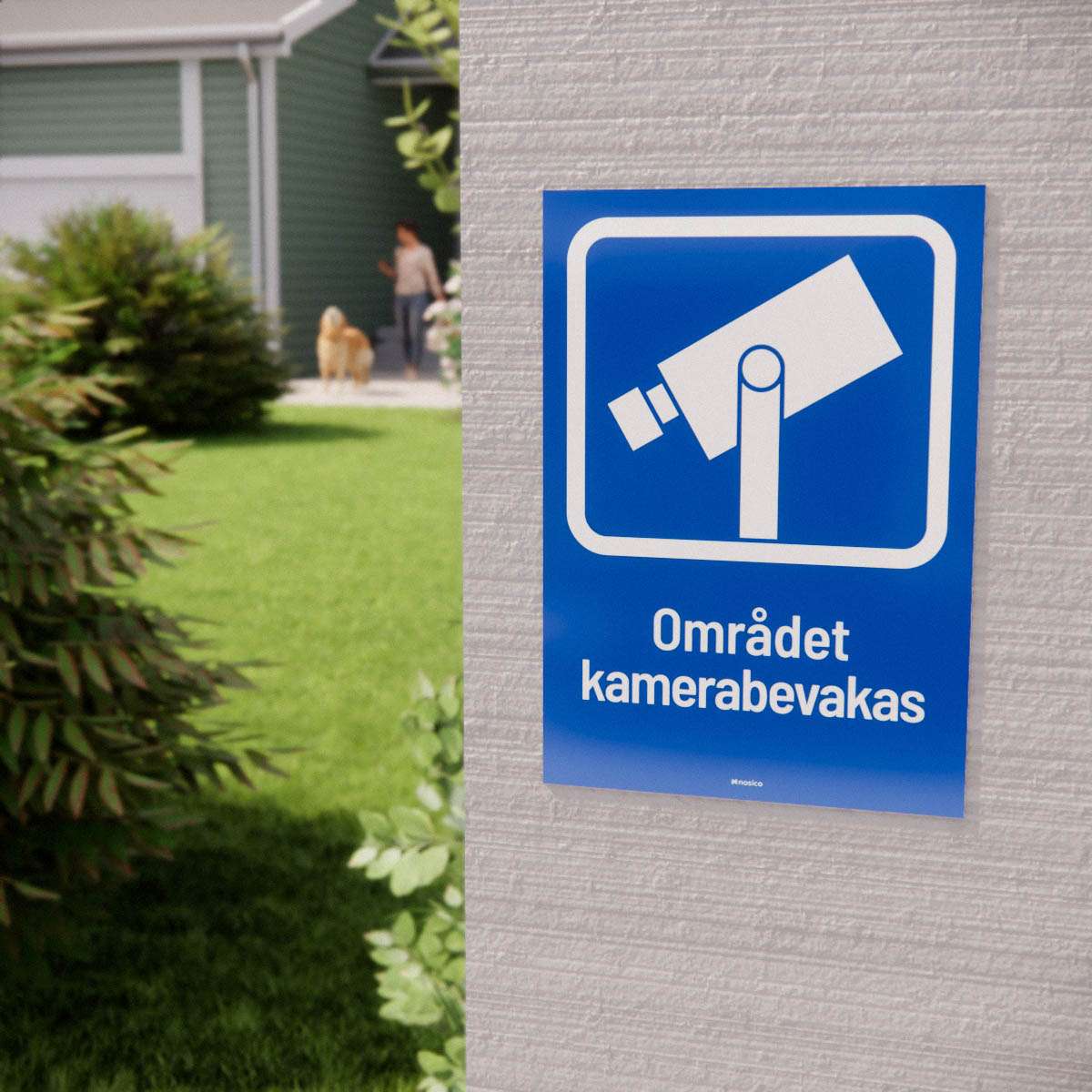 Skylt - Området kamerabevakas - Nosico