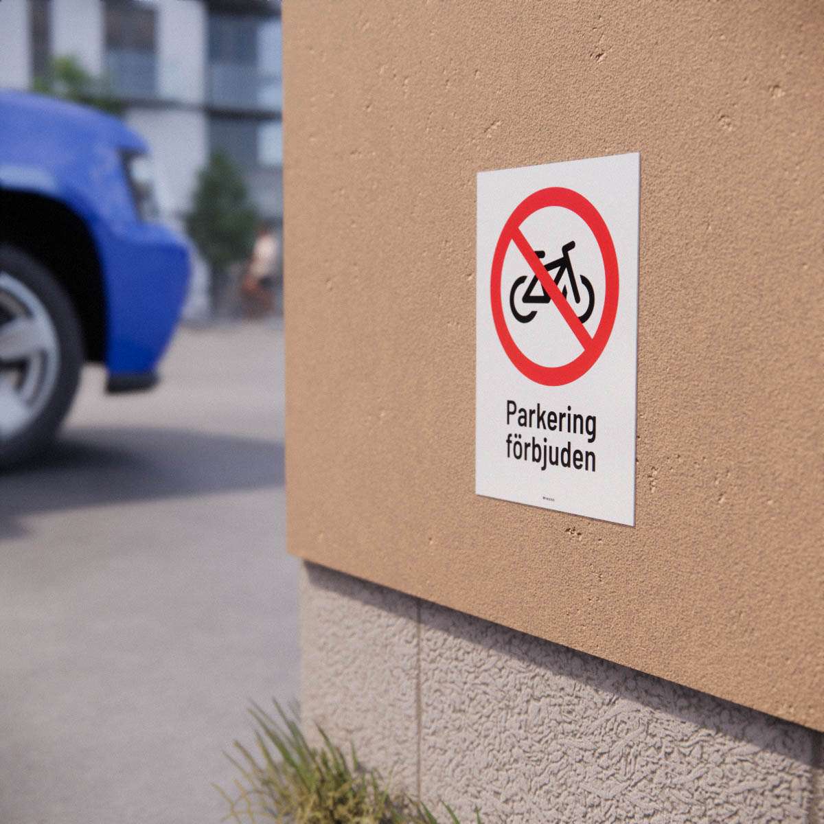 Parkeringsskylt - Parkering förbjuden för cykel - Nosico