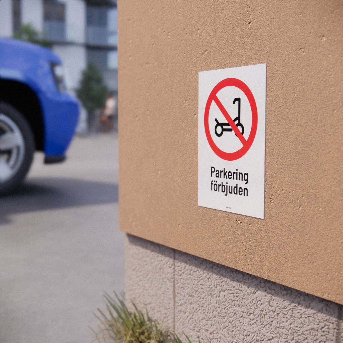 Parkeringsskylt - Parkering förbjuden för elsparkcykel - Nosico
