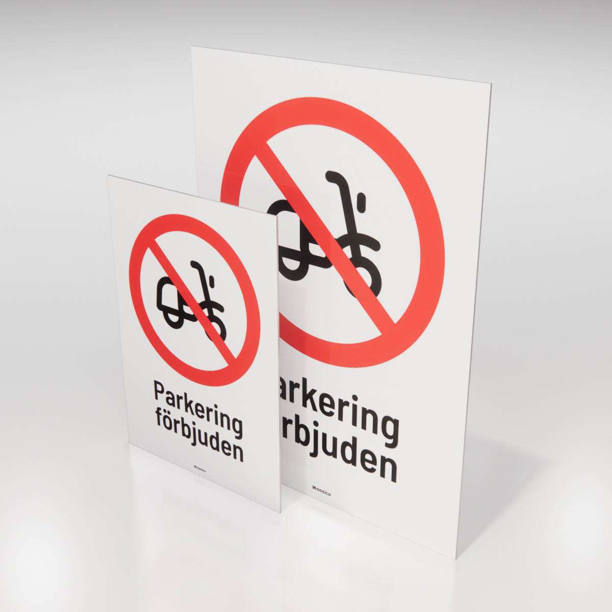 Parkeringsskylt - Parkering förbjuden för moped - Nosico