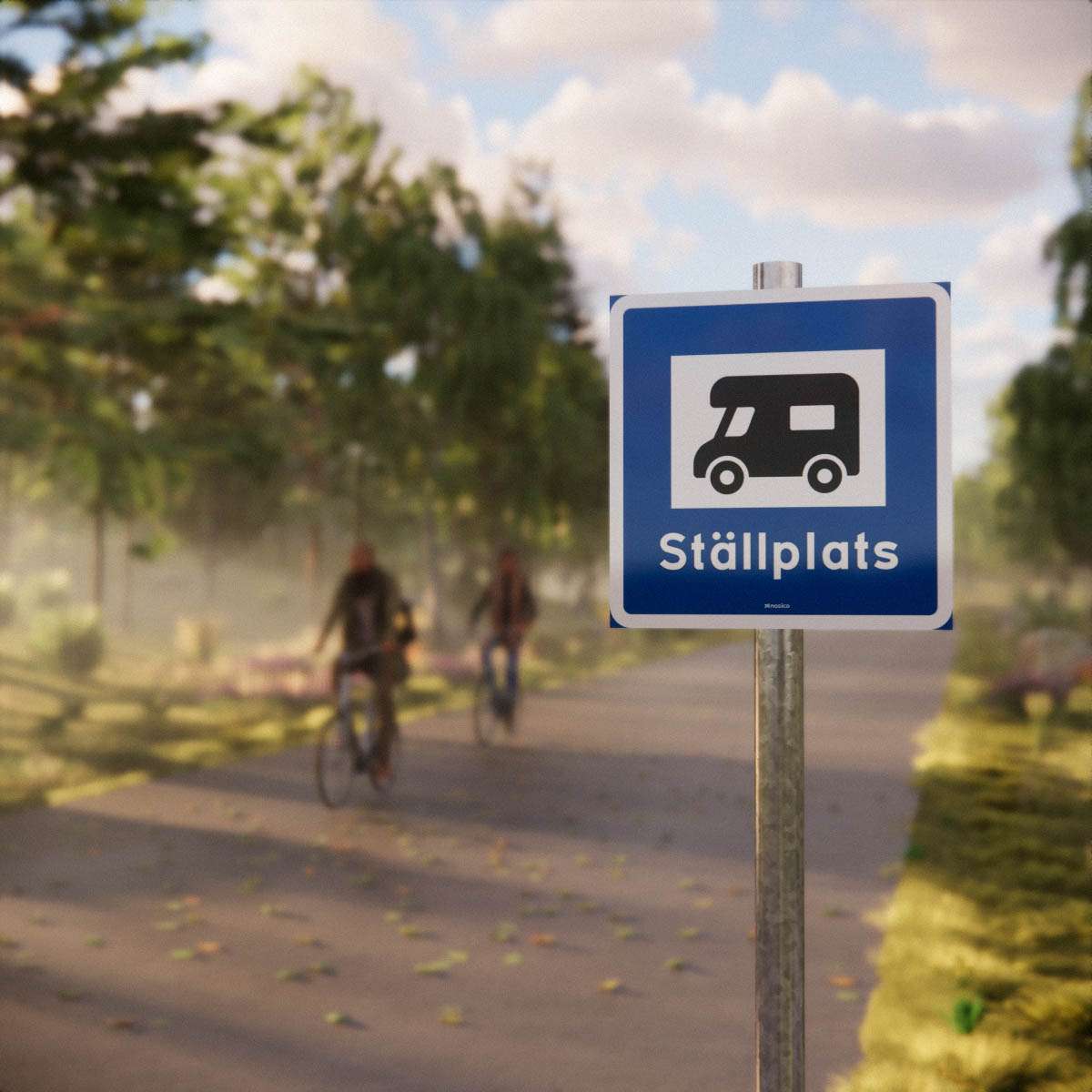 Parkeringsskylt - Ställplats husbil - Nosico