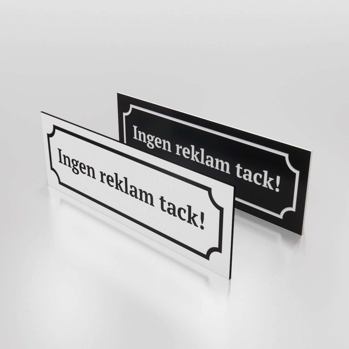 Märkskylt  - Ingen reklam tack - Nosico