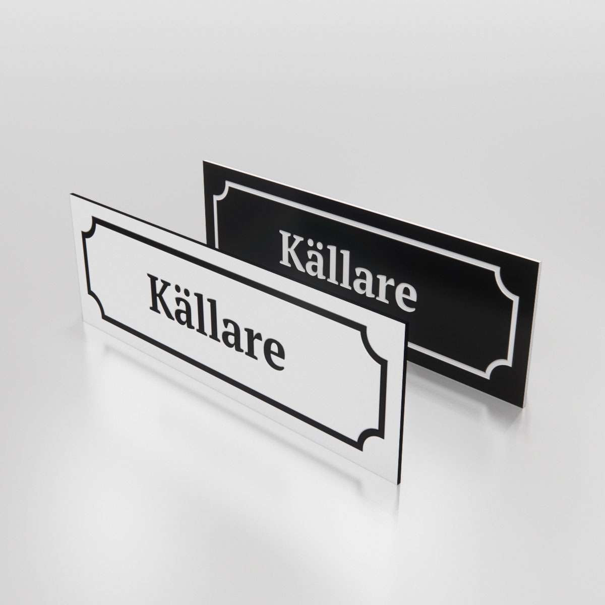 Märkskylt  - Källare - Nosico