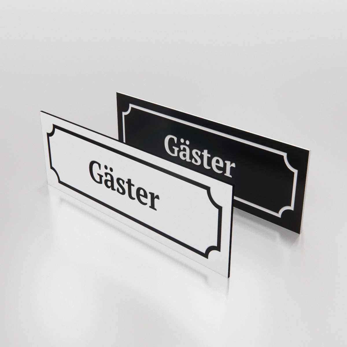 Märkskylt  - Gäster - Nosico
