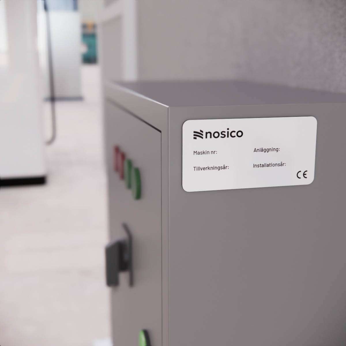 Märkskylt  - Industri CE-märkning - Nosico