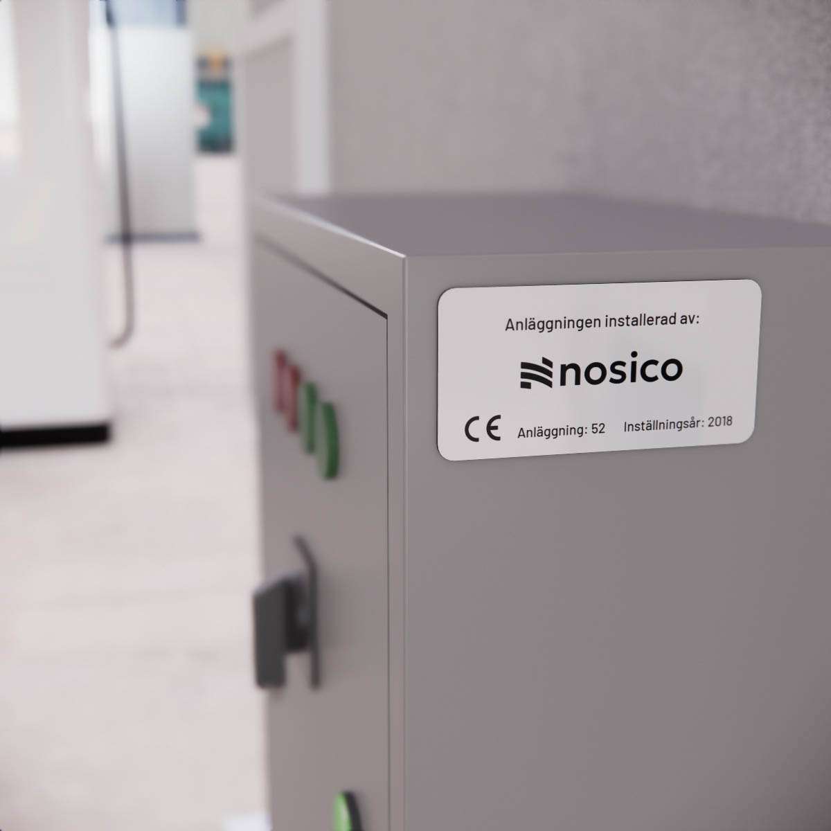 Märkskylt  - Industri CE-märkning - Nosico
