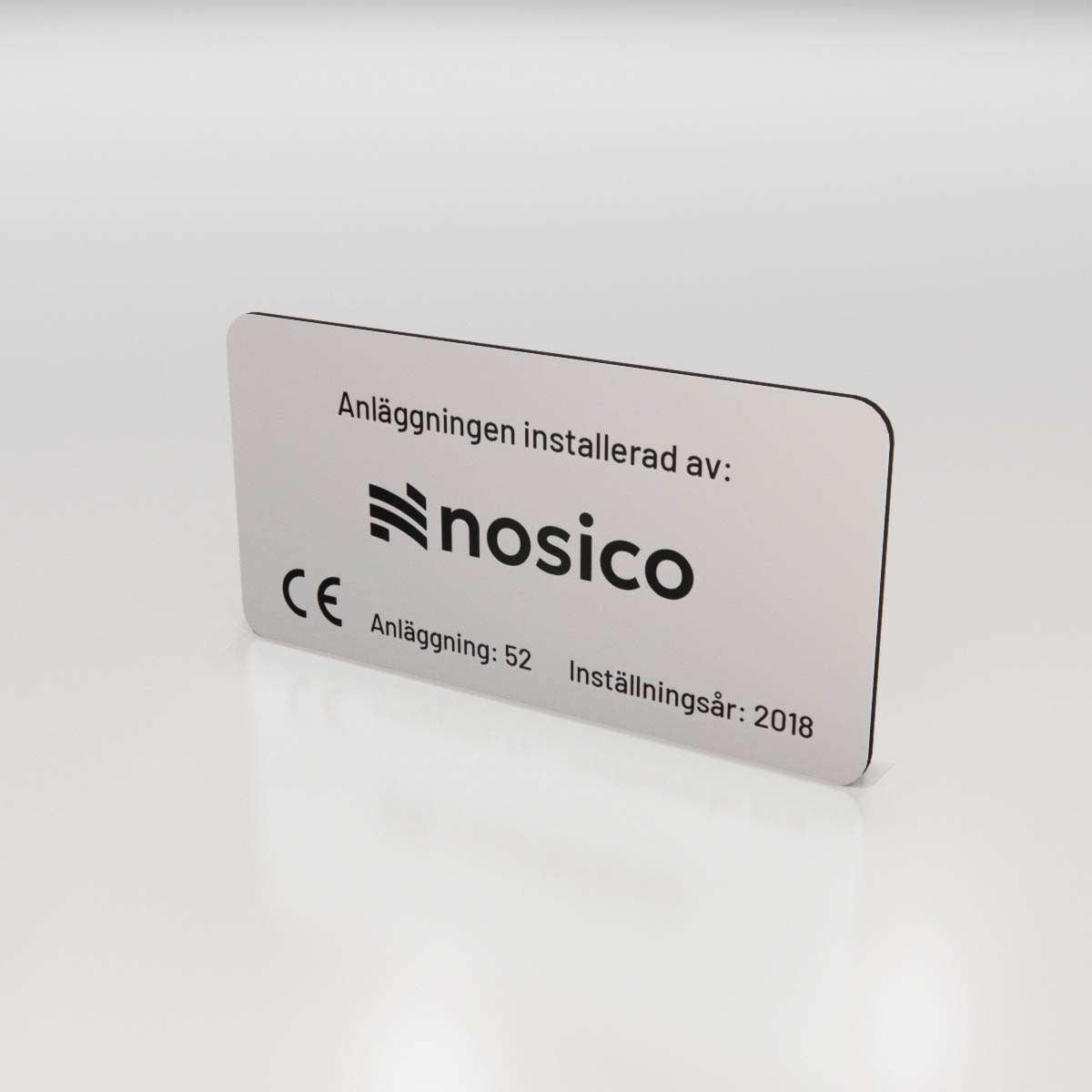 Märkskylt  - Industri CE-märkning - Nosico