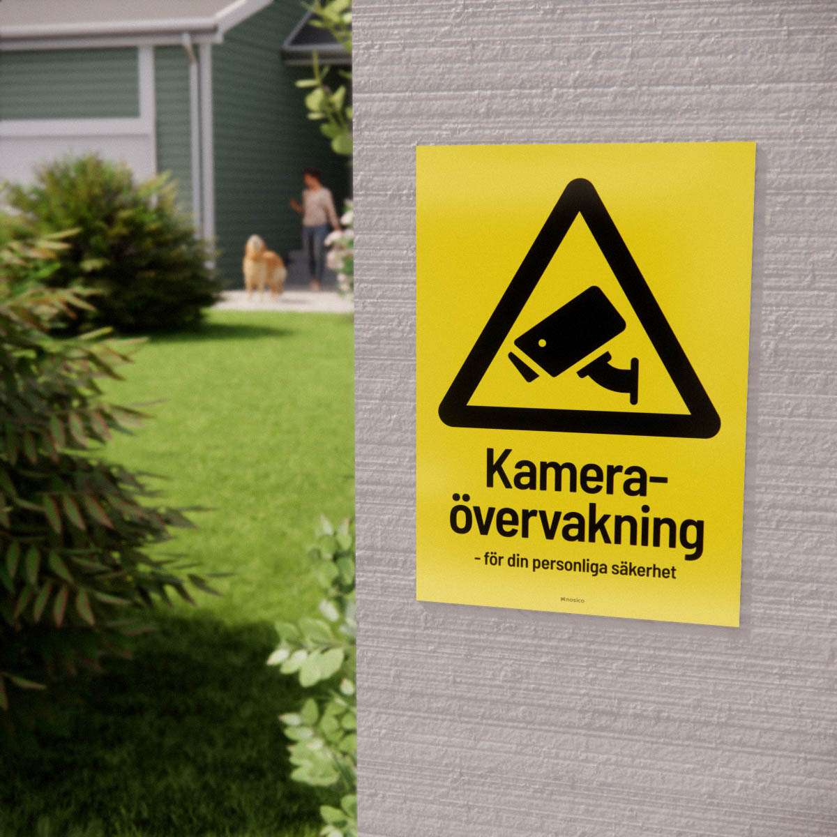 Skylt - Kameraövervakning - för din personliga säkerhet - Nosico