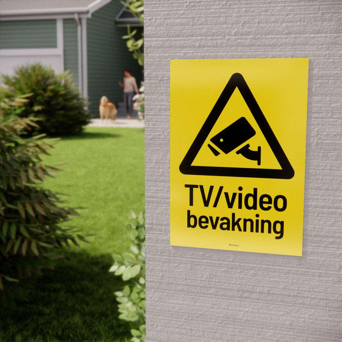 Skylt - TV/Videobevakning - Nosico