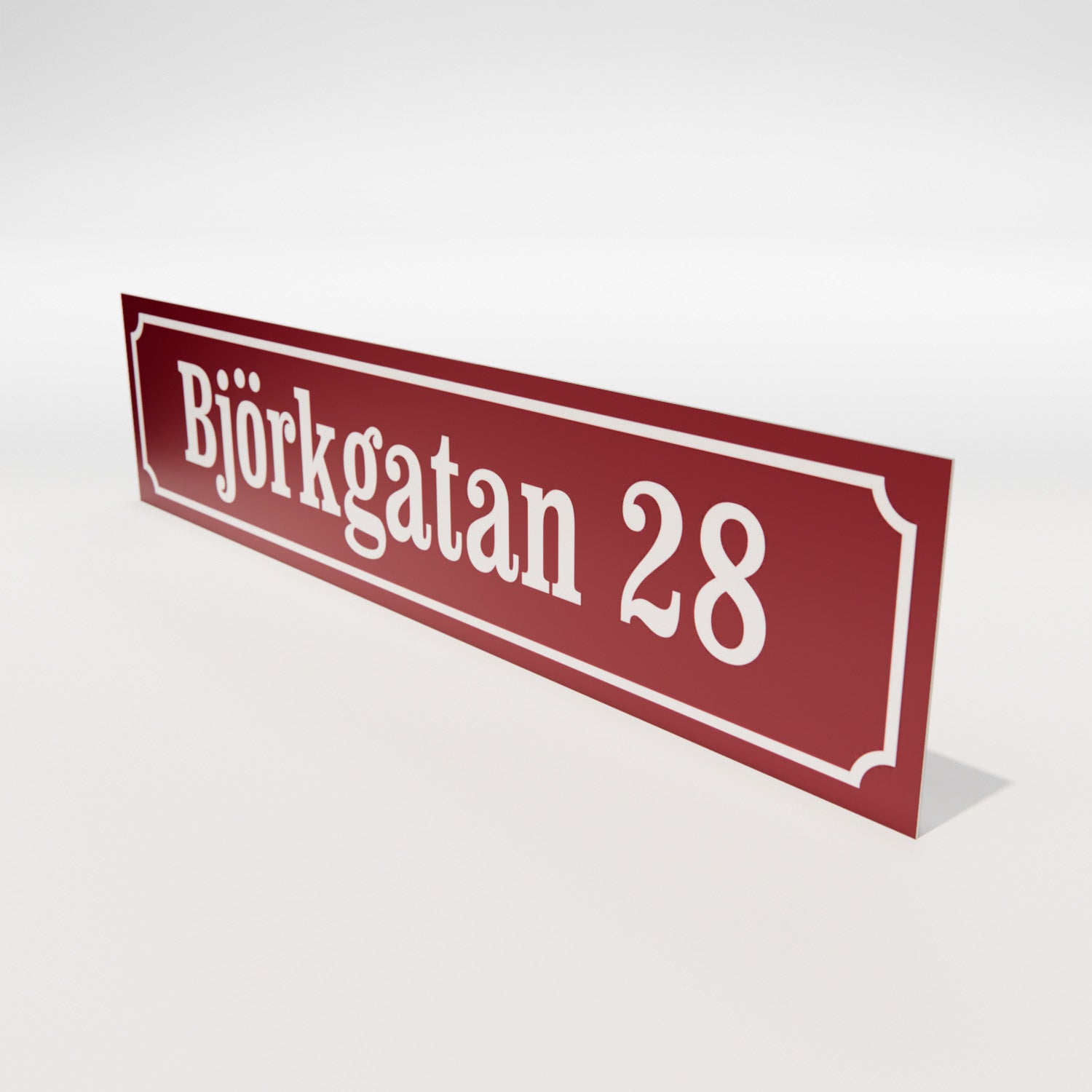 Husskylt - Aluminium 1,5 mm - Designa själv online - Nosico