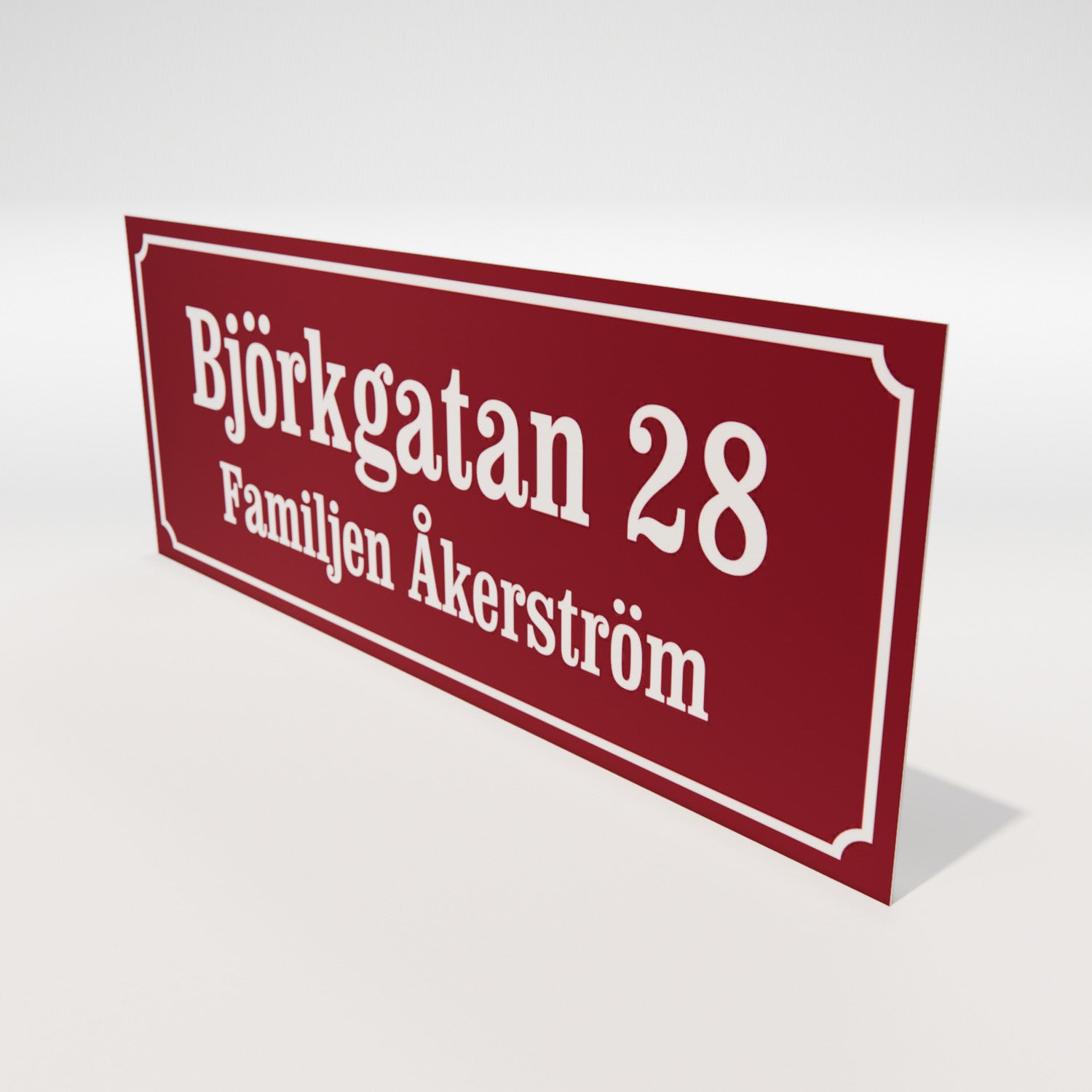 Husskylt - Aluminium 1,5 mm - Designa själv online - Nosico