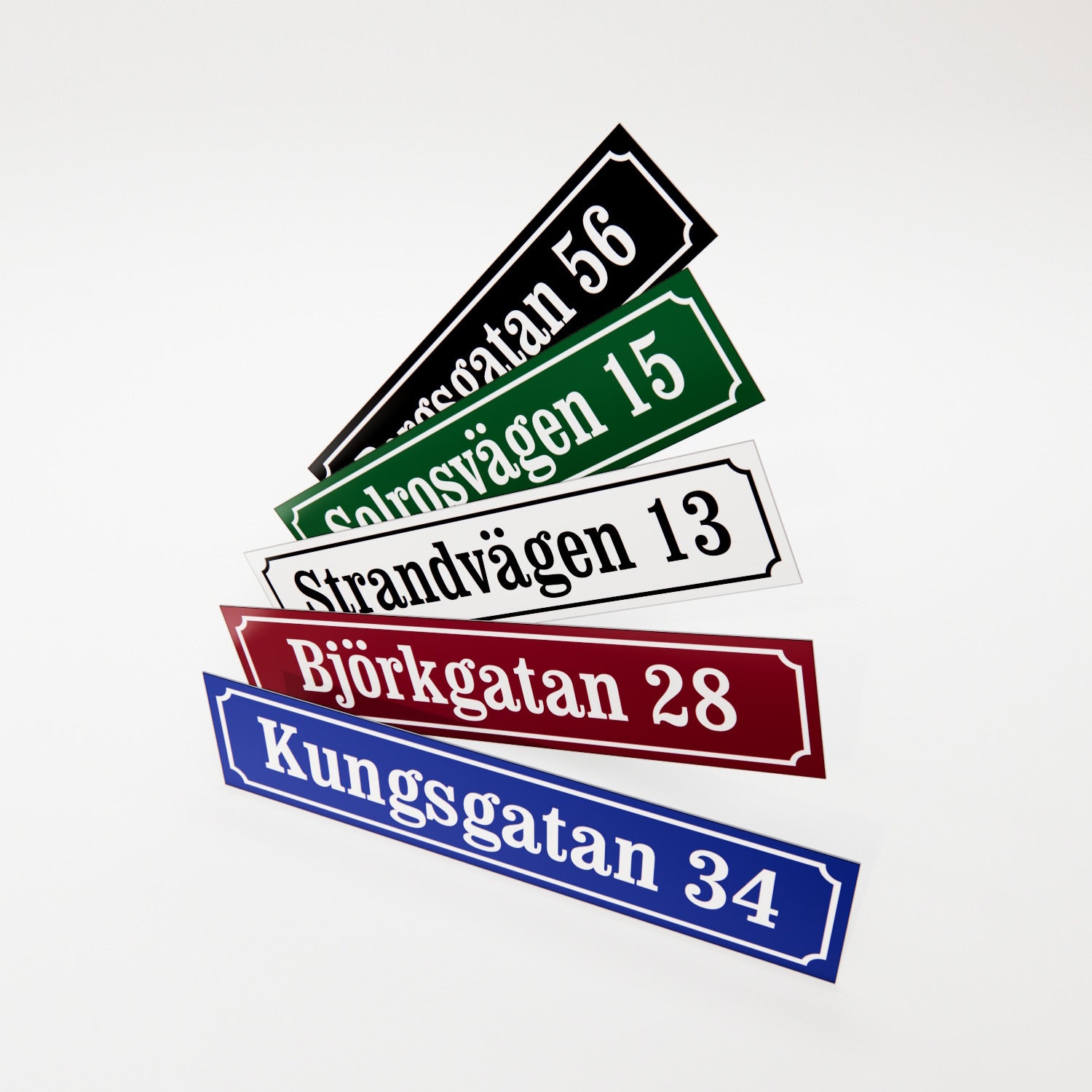 Husskylt - Aluminium 1,5 mm - Designa själv online - Nosico