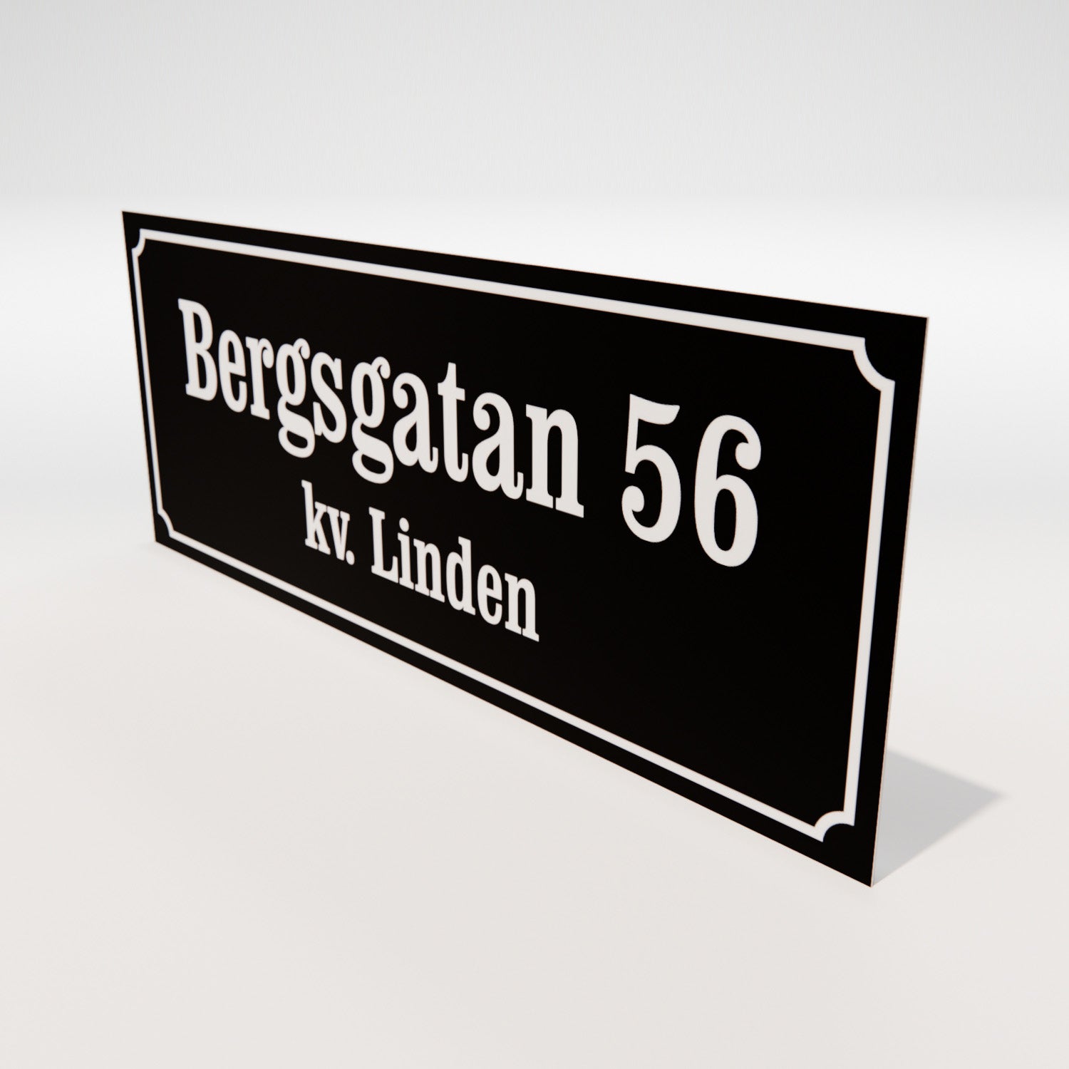 Husskylt - Aluminium 1,5 mm - Designa själv online - Nosico