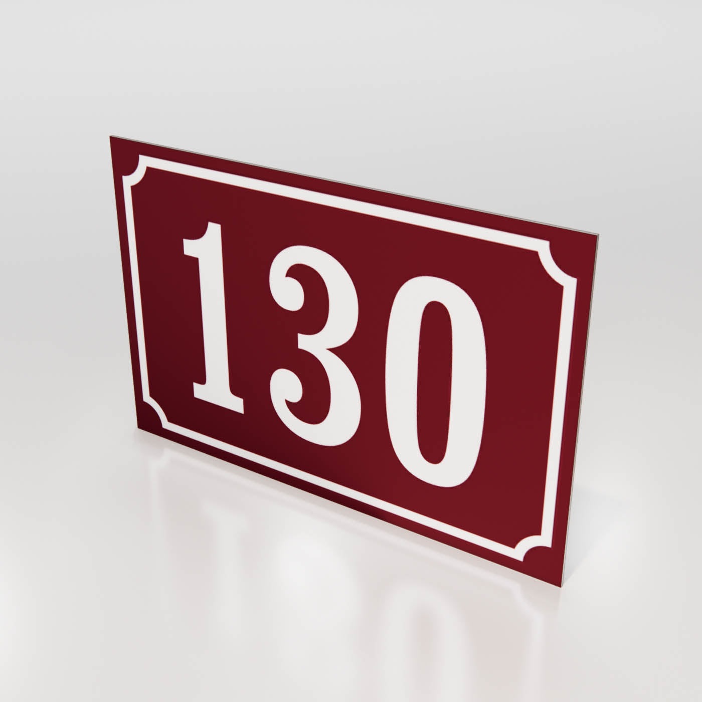 Husnummerskylt - Aluminium 1,5 mm - Designa själv online