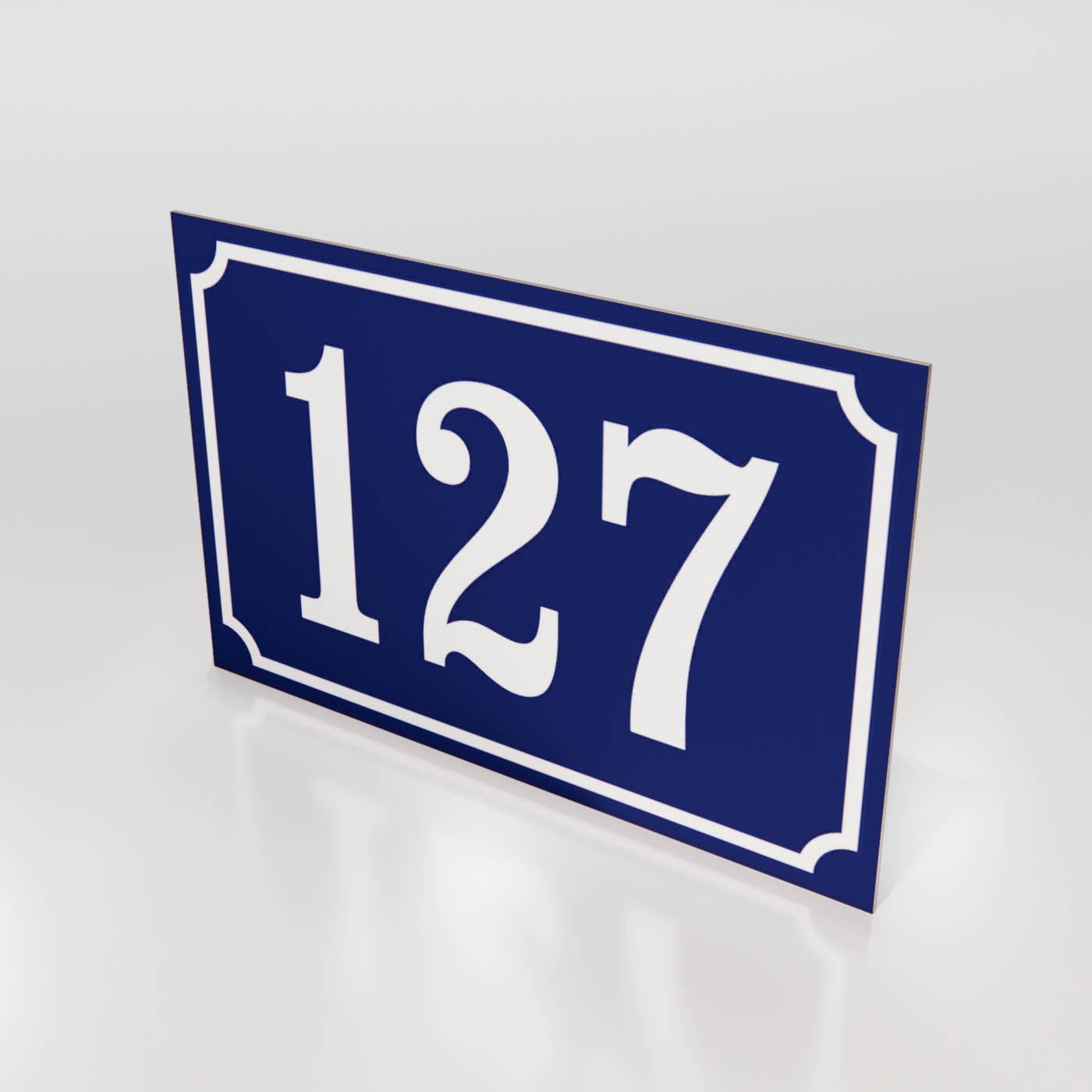 Husnummerskylt - Aluminium 1,5 mm - Designa själv online