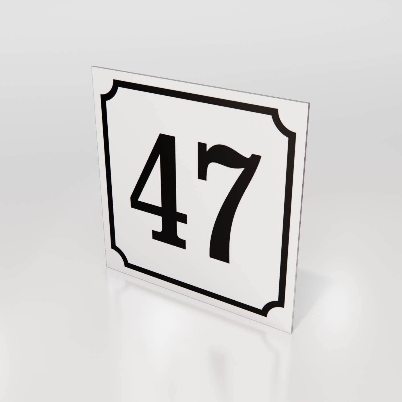 Husnummerskylt - Aluminium 1,5 mm - Designa själv online