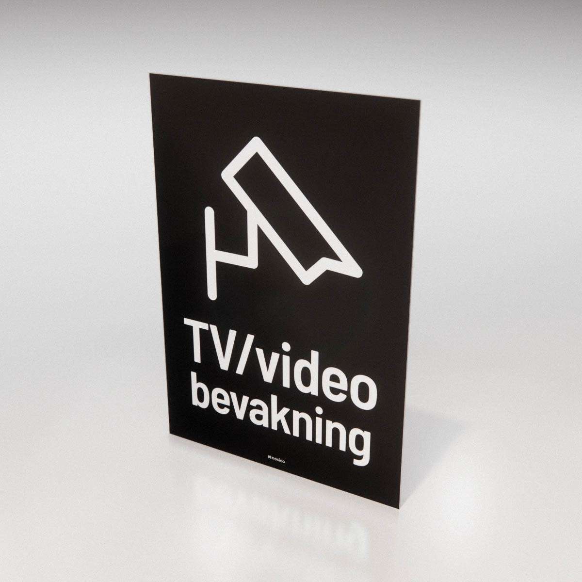 Skylt - TV/Videobevakning - Nosico